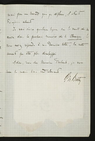 Lettre autographe de Philippe BURTY à Alfred ROBAUT, le 28 mars 1866, image 3/4