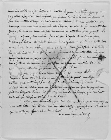 Lettre autographe signée de Delacroix à Achille PIRON, image 3/4