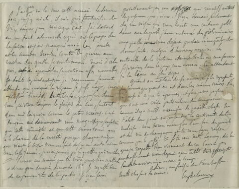 Lettre autographe signée destinée à Felix GUILLEMARDET, 17 octobre 1831