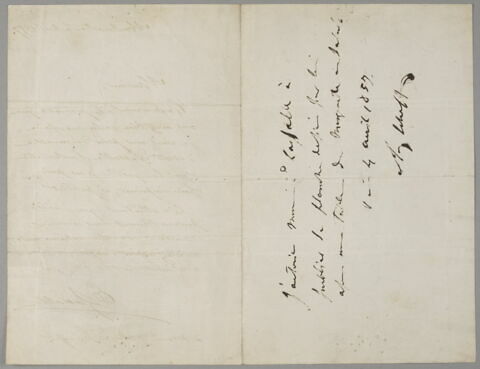 Lettre autographe signée E. Lassalle à Ary Scheffer, datée Montmartre 4 avril 1857, image 2/2