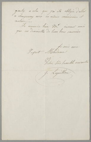 Lettre autographe signée Jenny Le Guillou à Mme Léon Riesener, datée Paris 31 août 1863, image 2/2