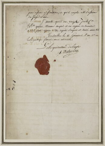 Décision de Charles Delacroix, représentant du peuple, en mission en Seine-et-Oise, 11 Germinal an III à Versailles