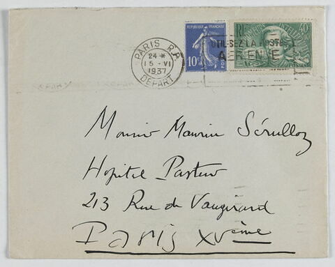 Lettre autographe signée Charles Fegdal à Maurice Sérullaz, le 15 juin 1937, image 2/4
