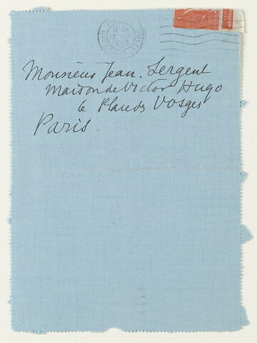 Lettre autographe signée Maurice Denis à Jean Sergent, Paris, 11 octobre, image 2/2