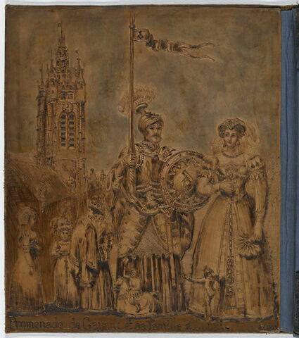 Portefeuille sous-main en cuir repoussé et coloré orné en hommage au peintre Constant Dutilleux, image 3/4