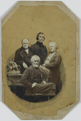 Portrait de Dutilleux, Corot, Delacroix et Barye