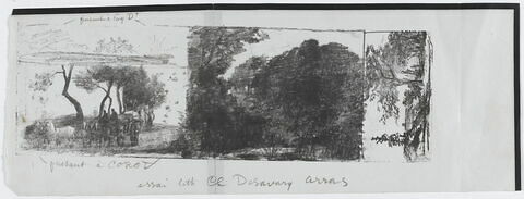 Deux paysages "pensant à Delacroix" et "pensant à Corot"