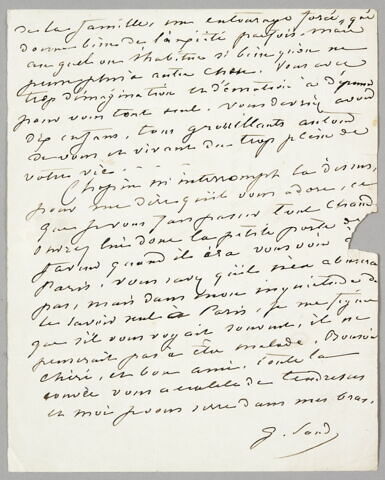 Lettre autographe signée George Sand à Delacroix, 11 octobre, image 3/4