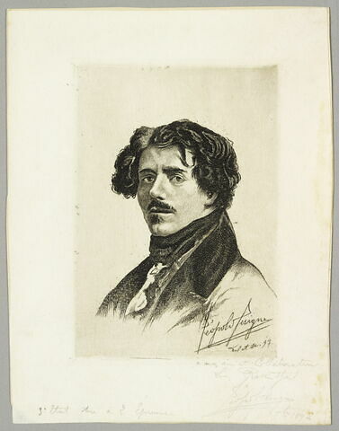 Portrait de Delacroix, d'après l'Autoportrait de Delacroix au gilet vert, image 1/1