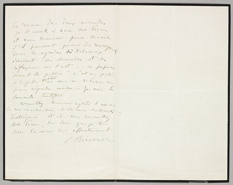 Lettre autographe signée Léon Riesener à Eugène Legrand, Beuzeval, 27 août 1863, image 2/2