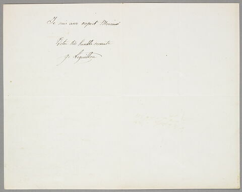 Lettre autographe signée Jenny Le Guillou à Eugène Legrand, 30 août 1863