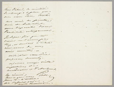 Lettre autographe signée Achille Piron à Eugène Legrand, Paris, 11 septembre 1863