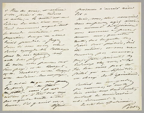 Lettre autographe signée Achille Piron à Eugène Legrand, Paris, 27 juillet 1864, image 2/2