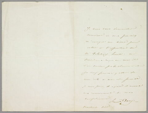 Lettre autographe signée L. Doux à Eugène Legrand