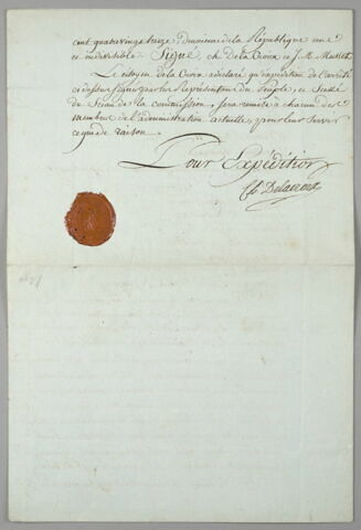 Extrait du Registre des Délibérations du conseil général du département de Seine-et-Oise, Versailles, le 12 septembre 1793, image 4/5