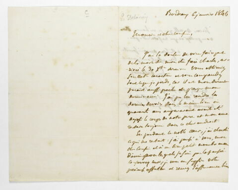 Lettre autographe signée Eugène Delacroix destinée à Pierre-Antoine Berryer, 3 septembre 1845, image 4/6
