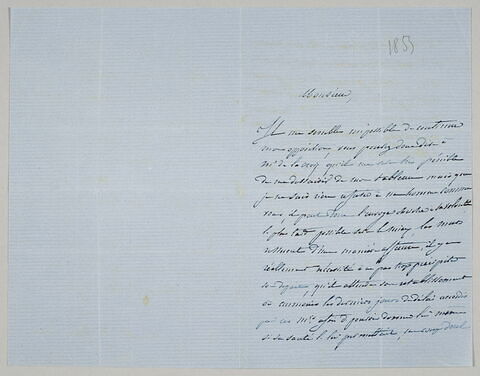 Lettre autographe signée M. d'Ozambray destinée à Pierre-Antoine Berryer, 3 avril 55, image 2/2