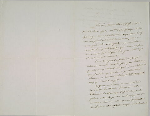 Lettre autographe signée Pierre-Antoine Berryer destinée à Eugène Delacroix, 10 juillet [1856]
