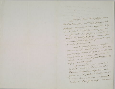 Lettre autographe signée Pierre-Antoine Berryer destinée à Eugène Delacroix, 10 juillet [1856]