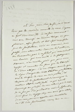 Lettre autographe signée Pierre-Antoine Berryer à Eugène Delacroix, 4 septembre 1858, image 2/2