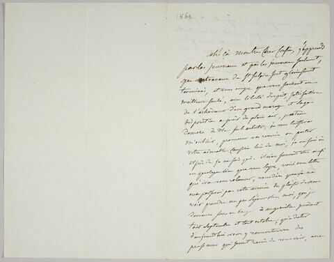 Lettre autographe signée Pierre-Antoine Berryer destinée à Eugène Delacroix, 9 septembre [1860], image 2/2