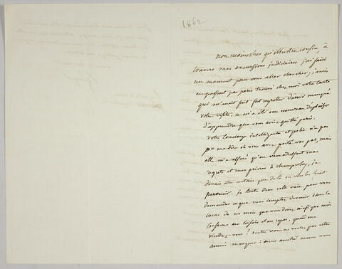 Lettre autographe signée Pierre-Antoine Berryer destinée à Eugène Delacroix, 30 juillet 1862, image 2/2