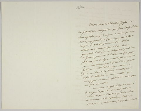 Lettre autographe signée Pierre-Antoine Berryer destinée à Eugène Delacroix, 10 août 1862, image 2/2