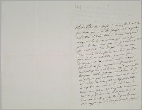 Lettre autographe signée Pierre-Antoine Berryer destinée à Eugène Delacroix, Angerville la Rivière par Malesherbes 17 novembre 1855, image 1/2