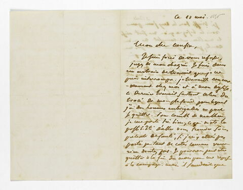 Lettre autographe signée Eugène Delacroix à Pierre-Antoine Berryer, 11 mai 1856, image 2/2
