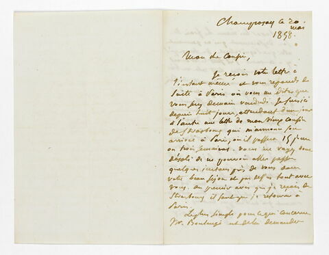 Lettre autographe signée Eugène Delacroix destinée à Pierre-Antoine Berryer, 20 mai 1858, image 3/4