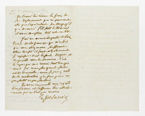 Lettre autographe signée Eugène Delacroix destinée à Pierre-Antoine Berryer, 20 mai 1858, image 4/4