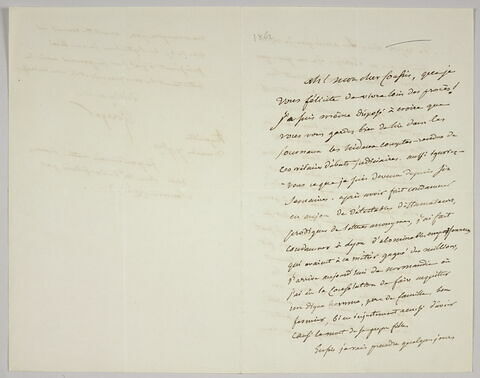 Lettre autographe signée Pierre-Antoine Berryer destinée à Eugène Delacroix, 7 septembre [1862], image 2/2