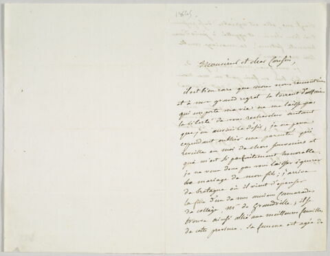 Lettre autographe signée Pierre-Antoine Berryer à Delacroix, le 14 juillet 1845, image 2/5
