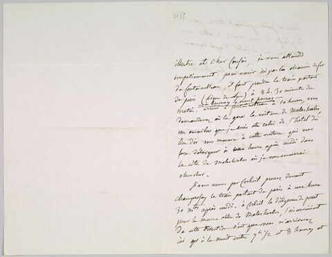 Lettre autographe signée Pierre-Antoine Berryer à Eugène Delacroix, 24 octobre 1855, image 2/2