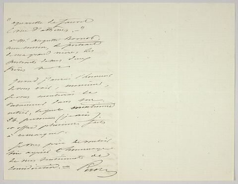 Lettre autographe signée Achille Piron destinée à Pierre-Antoine Berryer, 27 août 1863, image 2/2