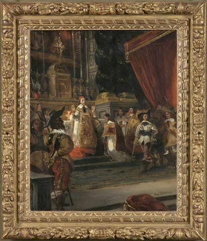 Le cardinal de Richelieu disant la messe dans la chapelle du Palais-Royal, image 1/2
