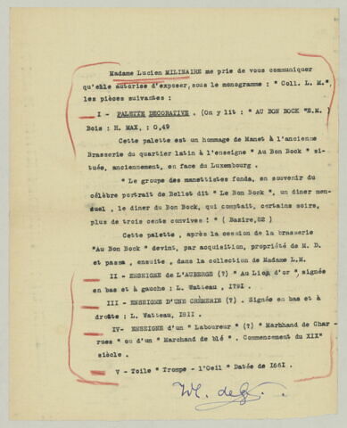 Liste des prêts de  Mme Lucine Milinaire avec leurs notices, image 1/1
