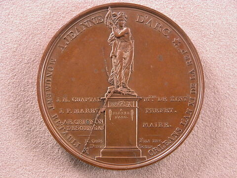 Hommage à Jeanne d'Arc - Rétablissement de la statue de Jeanne d'Arc à Orléans, d'après Gois fils (1765-1836), le 8 mai 1803