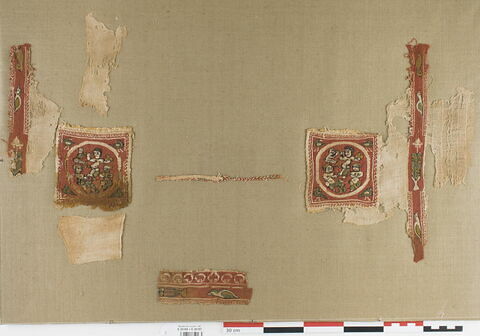 clavus ; tabula ; bande décorative d'habillement ; fragments, image 1/2