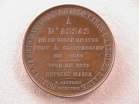 Monument érigé en l’honneur du chevalier d’Assas au Vigan, 1830, image 2/2
