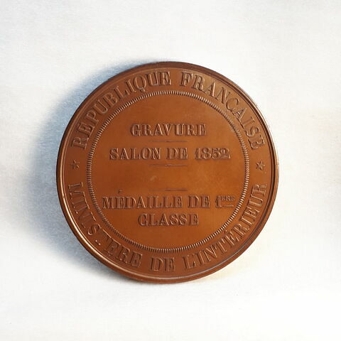 Récompenses nationales – Salon de 1852, gravure, médaille de 1ère classe, image 2/2