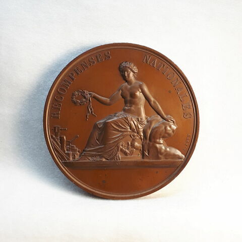 Récompenses nationales – Salon de 1852, sculpture, médaille de 1ère classe décernée à Pierre-Jules Mène, image 1/2