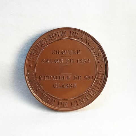 Récompenses nationales – Salon de 1852, gravure, médaille de 2ème classe, image 2/2