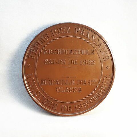 Récompenses nationales – Salon de 1852, architecture, médaille de 1ère classe, image 2/2