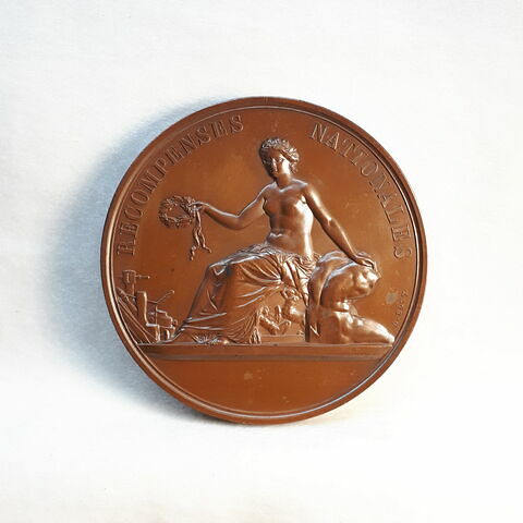 Récompenses nationales – Salon de 1852, sculpture, médaille de 1ère classe, image 1/2