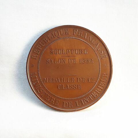 Récompenses nationales – Salon de 1852, sculpture, médaille de 1ère classe, image 2/2