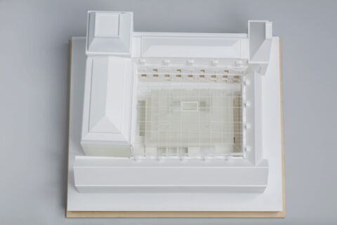 Projet architectural pour les nouvelles salles du département des Arts de l'Islam dans la cour Visconti (non retenu), image 1/5
