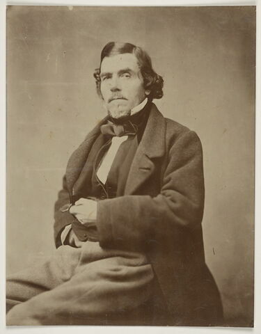 Photographie d'Eugène Delacroix assis