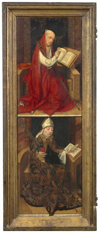 Pères de l'Eglise : Saint Jérôme (en haut) et saint Augustin (en bas)