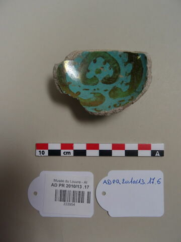Tesson à lustre métallique bleu turquoise, image 1/1